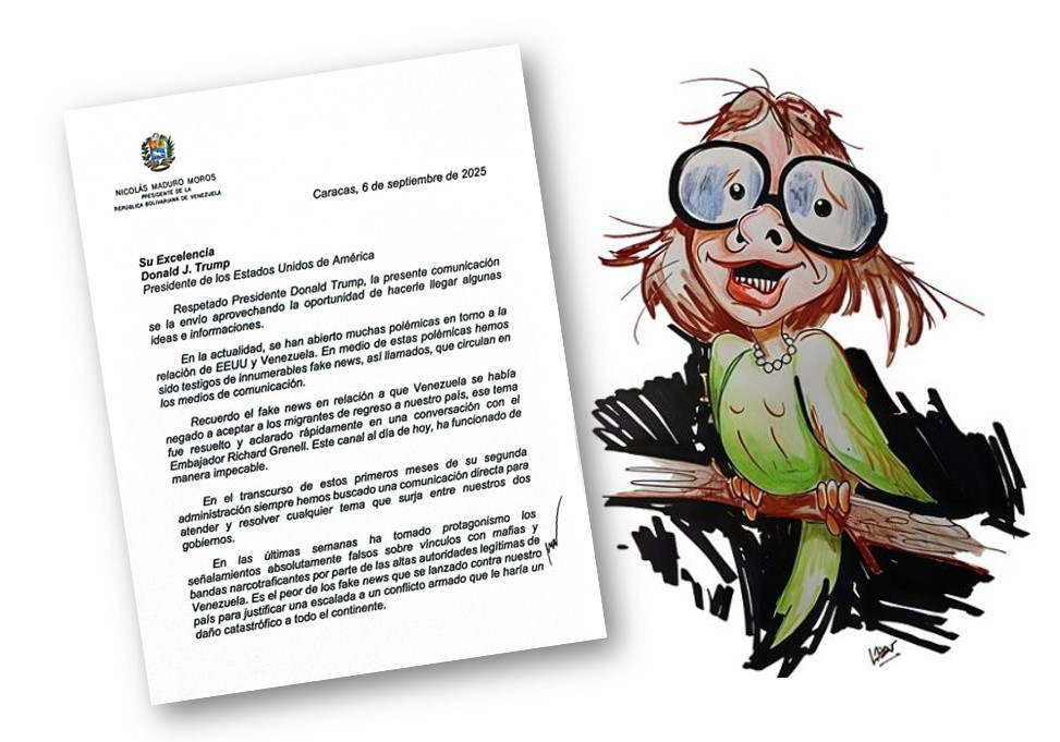 Cuando el miedo acorrala: Maduro confirma que envió carta a EEUU con sugestivo encabezado; “Respetado Presidente Donald Trump” icndiario.com/2025/09/cuando…
#PresidenteTrump #Caracas #DelcyRodríguez #MaduroaTrump #Carta