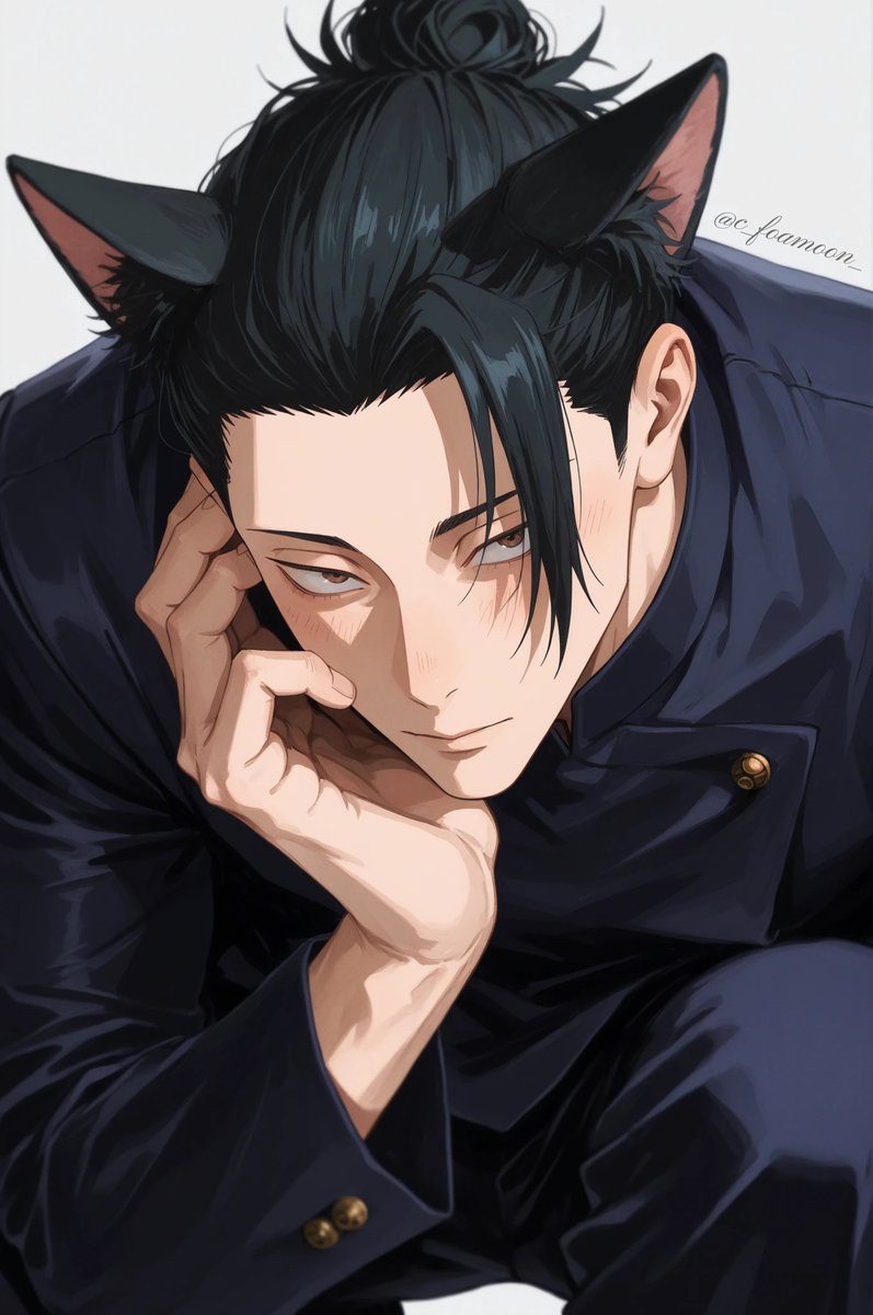 c_foamoon_'s tweet photo. でっかいねこ🐈‍⬛💛

21時半頃に差分をpixivに投稿します💓
I'll post the difference image on pixiv around 9:30 PM 💓
https://t.co/1erYe5aHxT

#呪術廻戦 #JujutsuKaisen 
#夏油傑 #GetoSuguru 
#AIart #AIイラスト https://t.co/DrjBGNPIXX