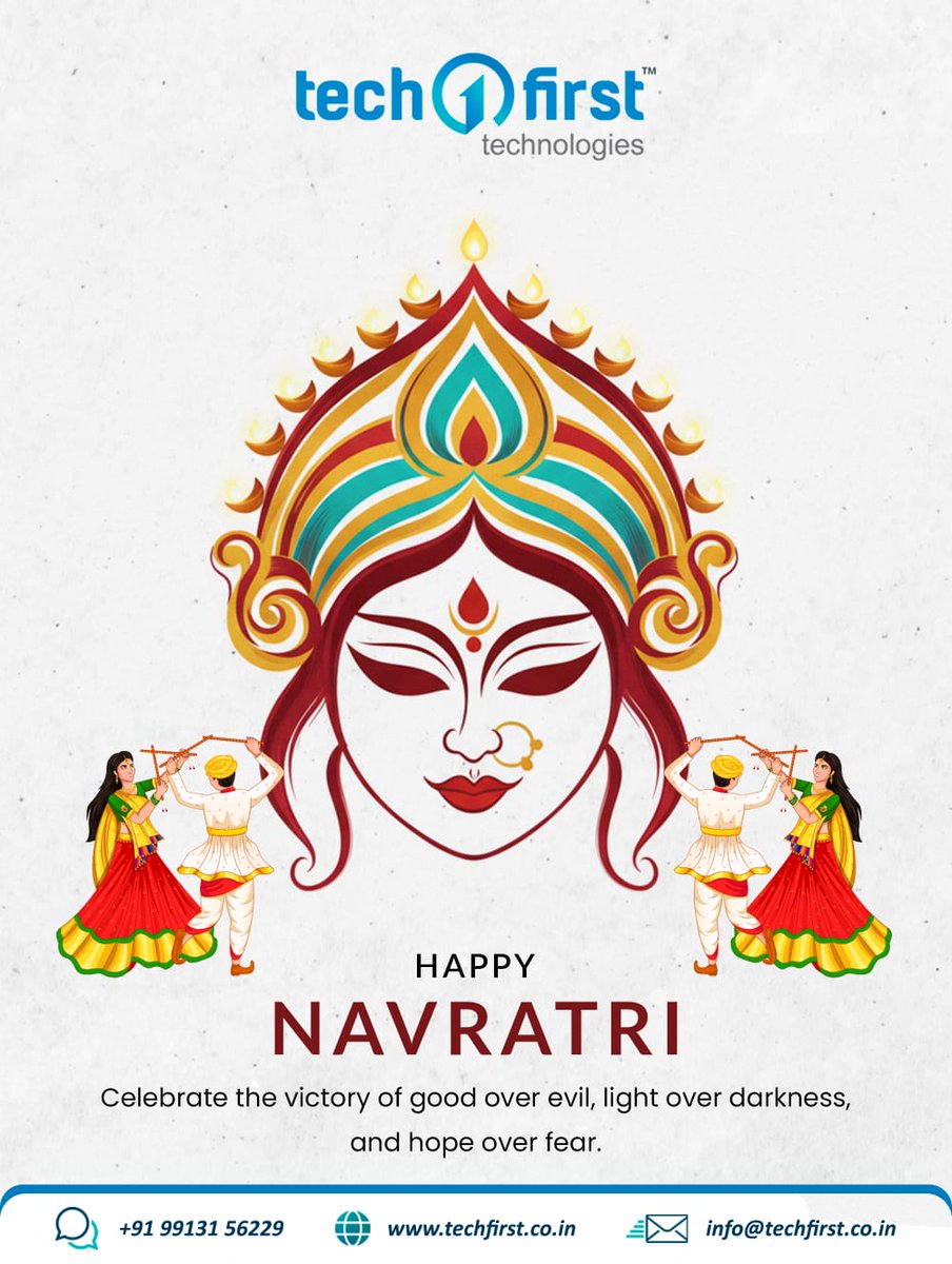 TechfirstT's tweet image. "Celebrate the victory of good over evil, light over darkness, and hope over fear."
#technology #TechFirst #tech #Navratri2025