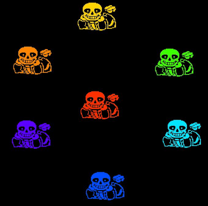 bluecherr1es's tweet image. the seven fruity sans