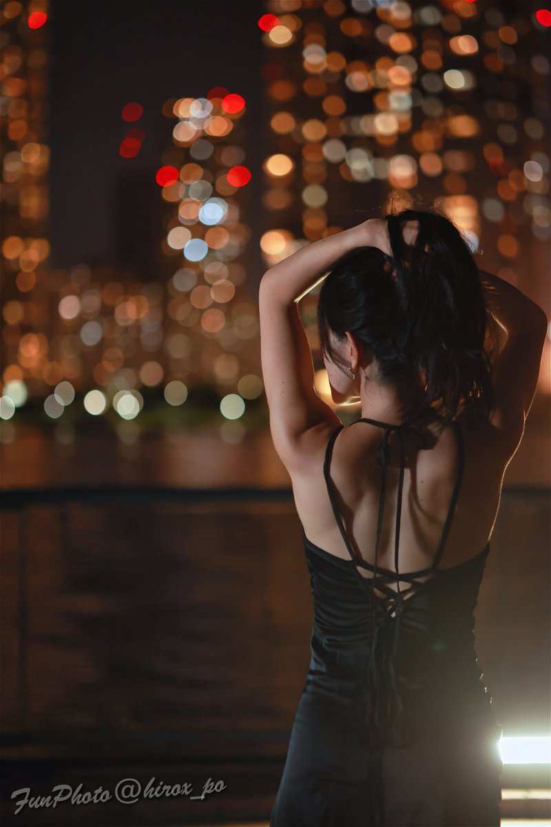 hirox_po's tweet image. モデル：Mii さん(Instagram @mii7body_makeup)

#ポートレート
#夜撮影
#FunPhoto