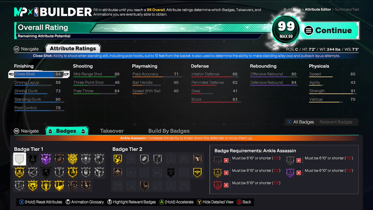 Big_lce's tweet photo. @LakerFanYT 7’2 endgame popper, 5 caps on 3ball to 83 for bronze limitless, rebound specialization 2 caps to 96 dreb + legend brick wall, legend rebound chaser or boxout. 5 cap breakers on standing dunk for hof rise up, 4 cap breakers on block for hof paint patroller, +2 on legend set shot https://t.co/CUwFYGEXQD
