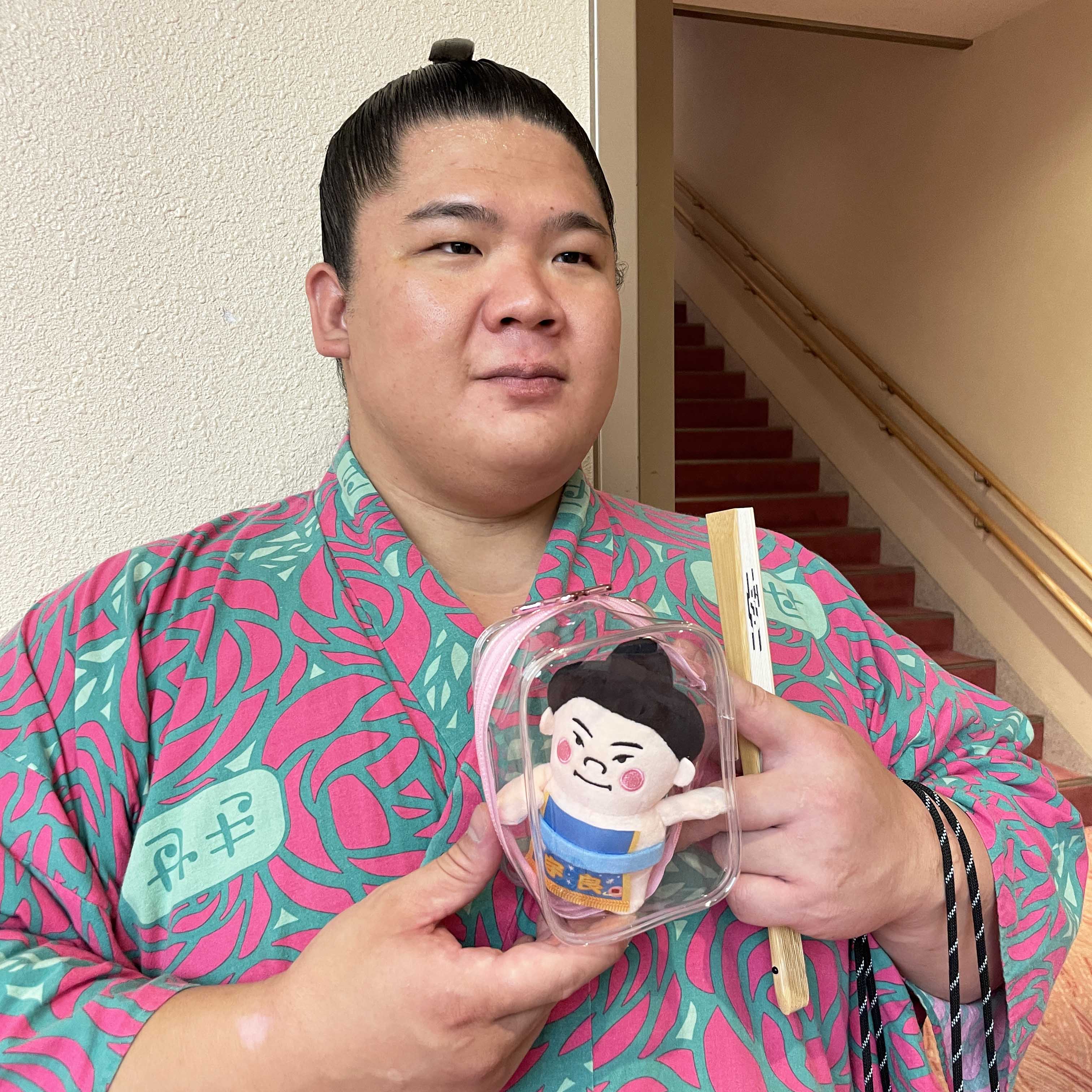 希少レア　相撲グッズ　浴衣　反物　旭天鵬大阪後援会　粗布　緑　グリーン　着物 希少レア 相撲グッズ 浴衣 反物 旭天鵬大阪後援会 粗布 緑