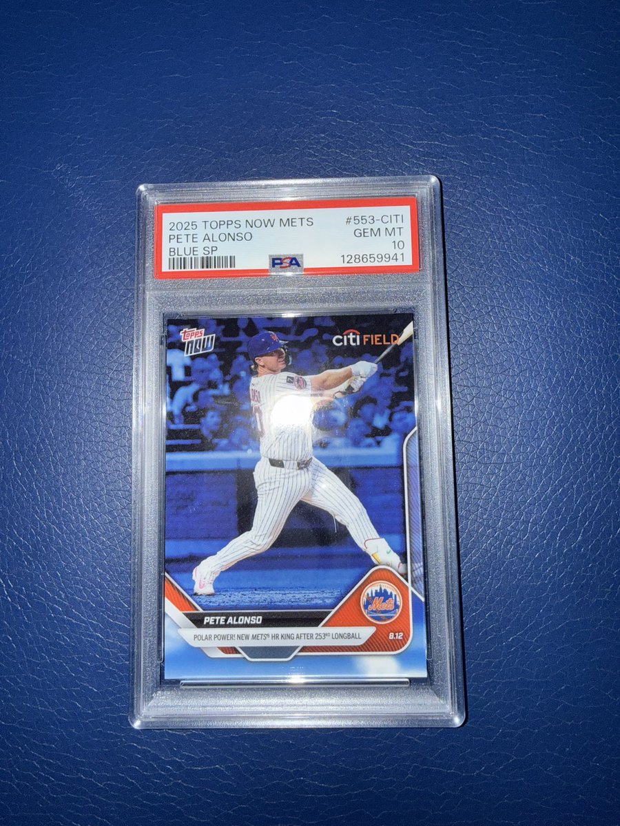 Xriptian's tweet image. Game 138 – September 21: Washington Nationals vs New York Mets at Citi Field

Today was both Topps Day and Fan Appreciation Day at Citi Field. The first 15,000 fans were treated to a pack of exclusive Topps cards, and I was lucky enough to score a rare blue PSA 10 Pete Alonso…