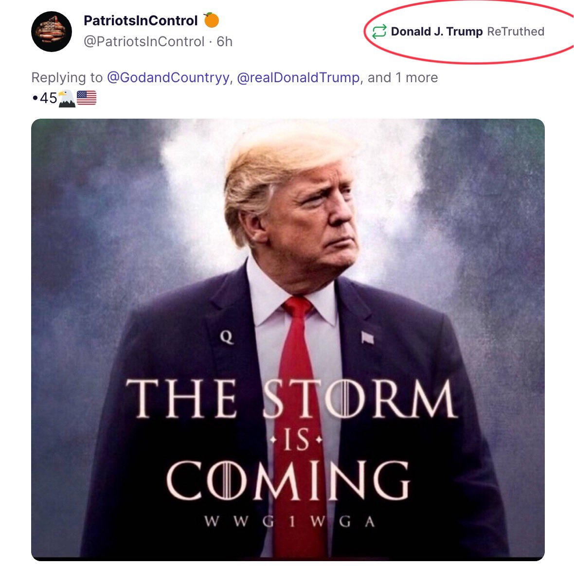 jimstewartson's tweet image. One of the most common QAnon memes is the verbatim title of one of Goebbels’s favorite pre-1933 speeches—and the theme of Stephen Miller’s Charlie Kirk tribute.

“Der Sturm bricht los”