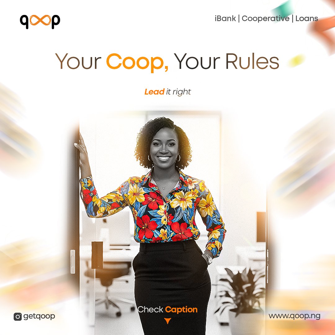 getqoop's tweet image. Whether you’re the treasurer or the team lead, QOOP gives you the tools to run things with ease. Less stress, more progress.
Sign up on: app.qoop.ng today
#CoopLeader #RunItWell #QOOPTools #EasyGroupMoney #SmoothManagement