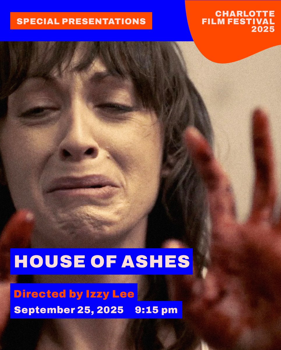 📷"Discover Different" with Special Presentation Film, HOUSE OF ASHES from director Izzy Lee

📷Grieving widow Mia must survive psychological and supernatural horrors while under house arrest.

📷September 25, 2025 - 9:15pm
📷@iph_clt in Charlotte, NC.

charlottefilmfestival.org/2025/movies/ho…