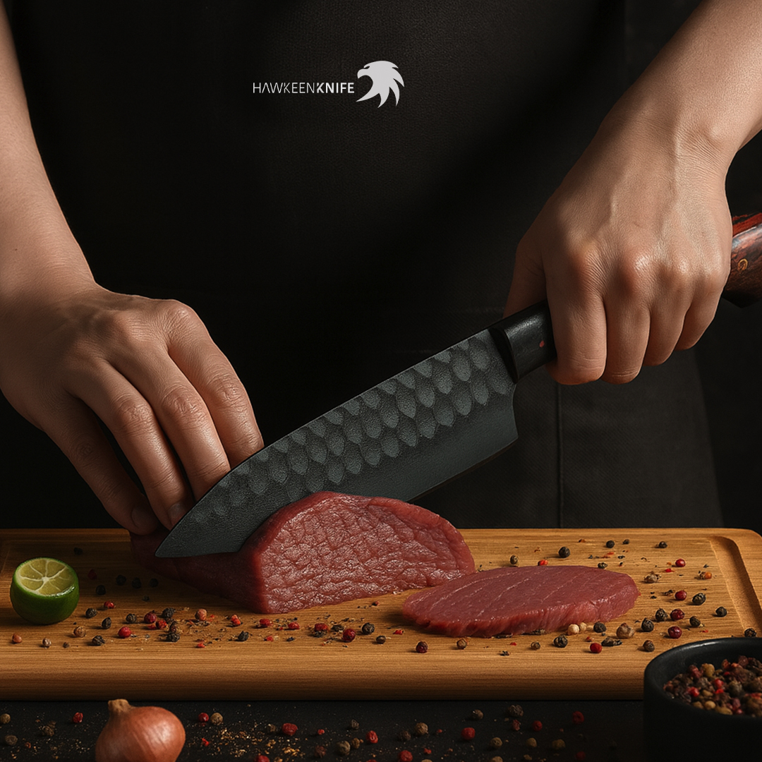 modes_shopping's tweet image. The 5-Piece Hammered Chef Knife Set with Dark Wood Handles is here to upgrade your kitchen game. Perfect balance of design + durability.

👉 Grab yours today at ShoppingModes.com

#ChefKnifeSet #KitchenKnives #CookingTools #SharpKnives #ShoppingModes