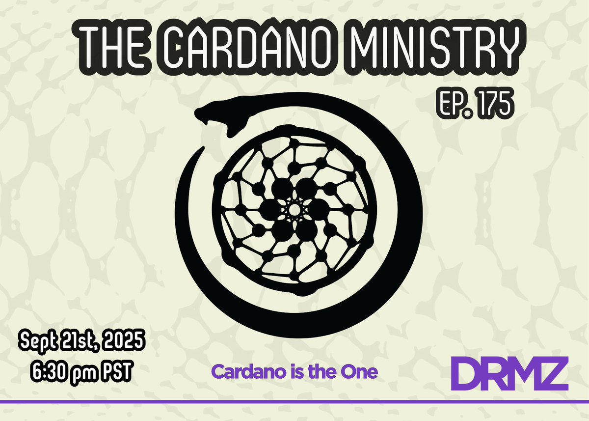 Remember, remember Sundays are for the Cardano Ministry! Join us for episode 175: Cardano is the one!

Jump into the web3 conversation
All are welcome!

x.com/i/spaces/1MYxN…