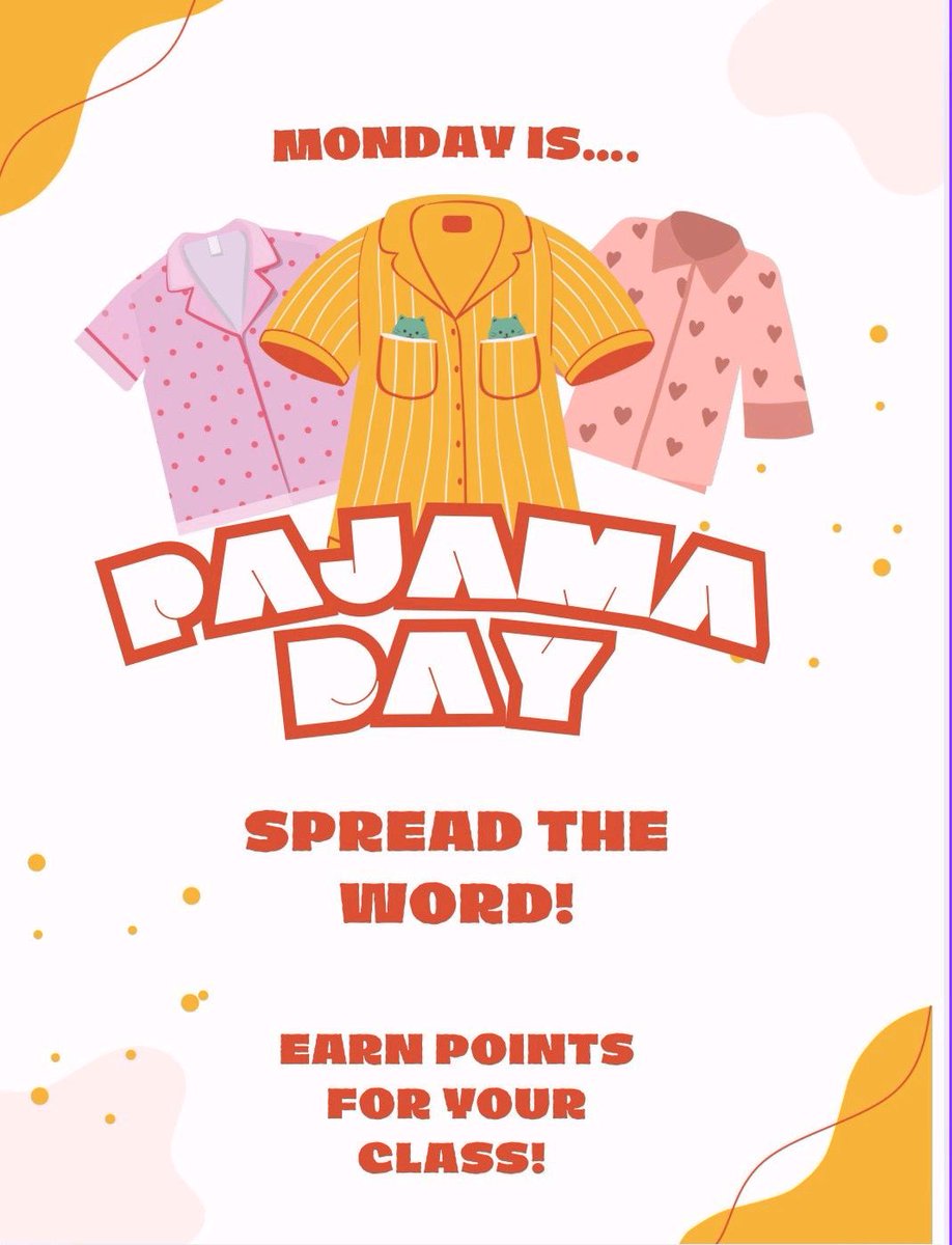 Pajama day!!! Win points for your class (let’s go seniors) <a href="/BGclassof2026/">BG2026</a>