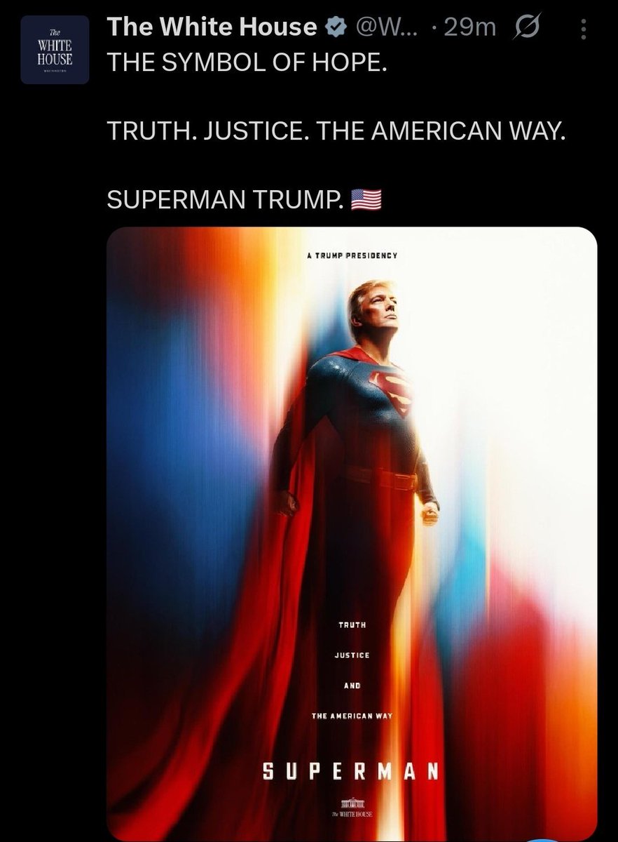 You are being mocked. They are now referring to Charlie Kirk as the "Man of Steel"

The photo they presented of the alleged assassin Tyler Robinson shows him in a Dairy Queen with a Superman poster in the background. And don't forget the post from the White House of Trump dressed
