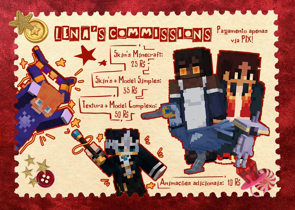 beattphoonee's tweet photo. — Lena's Commissions finalmente abertas novamente, com novos preços e novas opções ;)

Se interessou? Chamar DM privada para mais informações. https://t.co/UcbNNQ7Rhj