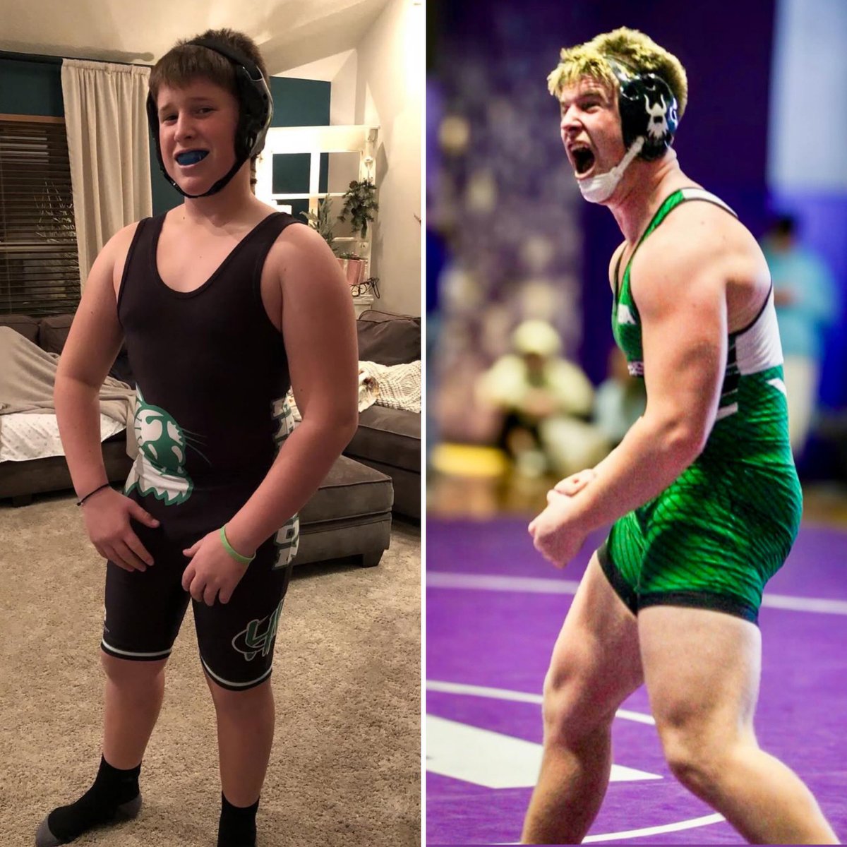 Hard work + Dedication = Transformation - 7th grade to Junior Year wrestling