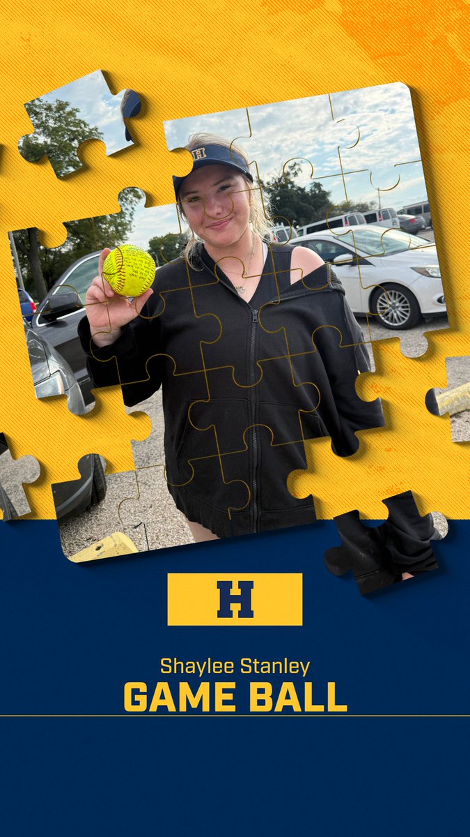 Today’s game ball goes to Shaylee Stanley!! After being out for a year in Shaylee’s first games back she worked hard and continued to be positive energy for her team! Good job Shay!!!