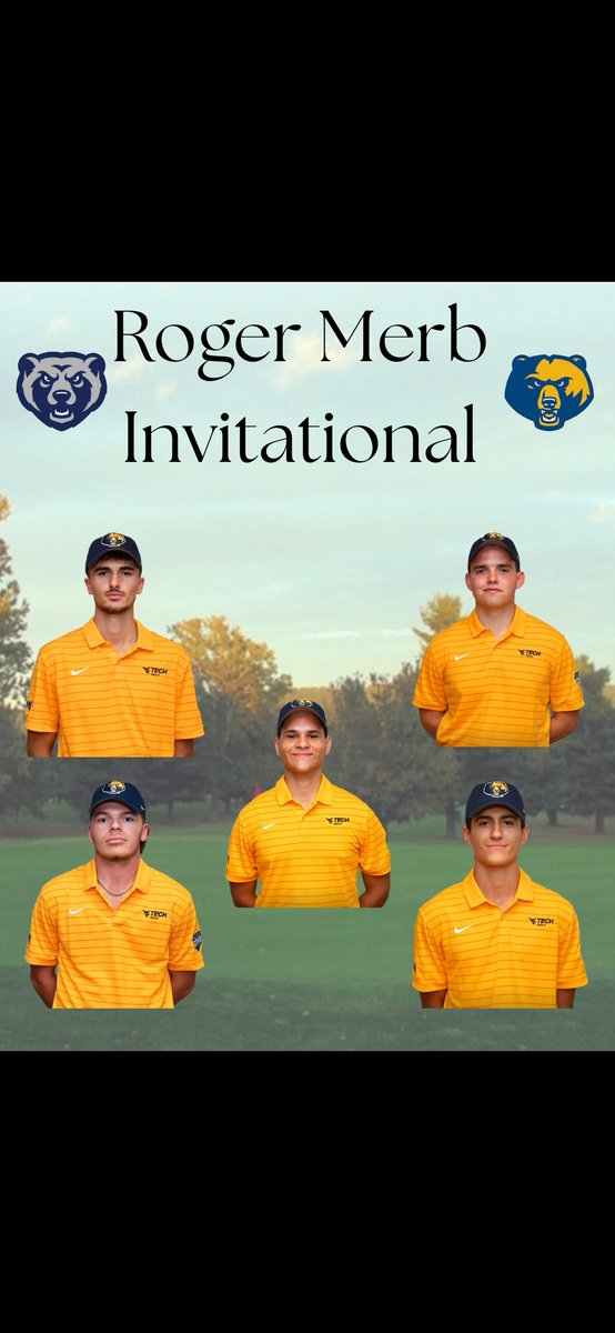 WVUTech_Golf's tweet photo. 18 of your favorite Golden Bears will participate at the Roger Merb Invitational hosted by @SSUBears the Elks CC in McDermott, OH.
Tee times start at 10 am in the morning & scores will be posted to Clippd after the 1st round is completed. #WVUTechGolf
https://t.co/mAMFEgLTod https://t.co/MwGgZ5Wqda