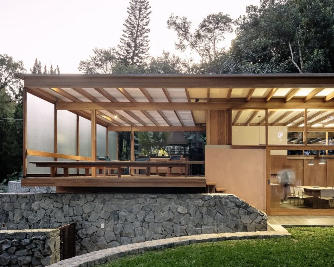 The House of Circular Terraces outside of São Paulo, Brazil by architect Denis Joelsons