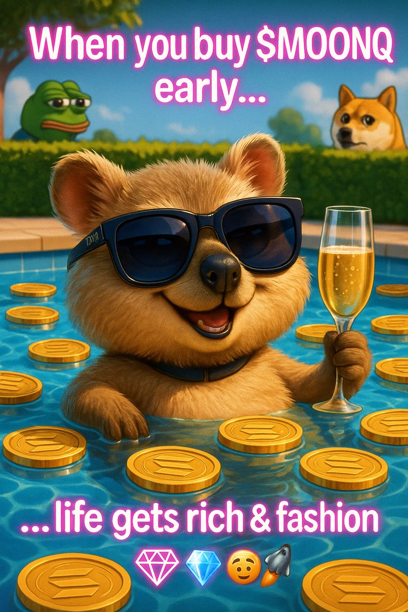 moon_quokka_'s tweet photo. 🤣 Before $MOONQ you were chasing dips… after $MOONQ you’re drowning in Solana bags and designer vibes. 🐨💎✨
👉 Buy now: https://t.co/1wq1dJjK0g
👉 Join the hype: https://t.co/AEMU6FXtx2
🌐 All links: https://t.co/reLYDpCnvn
#MoonQuokka #MOONQ #Solana #MemeCoin https://t.co/ELifyQrCpN