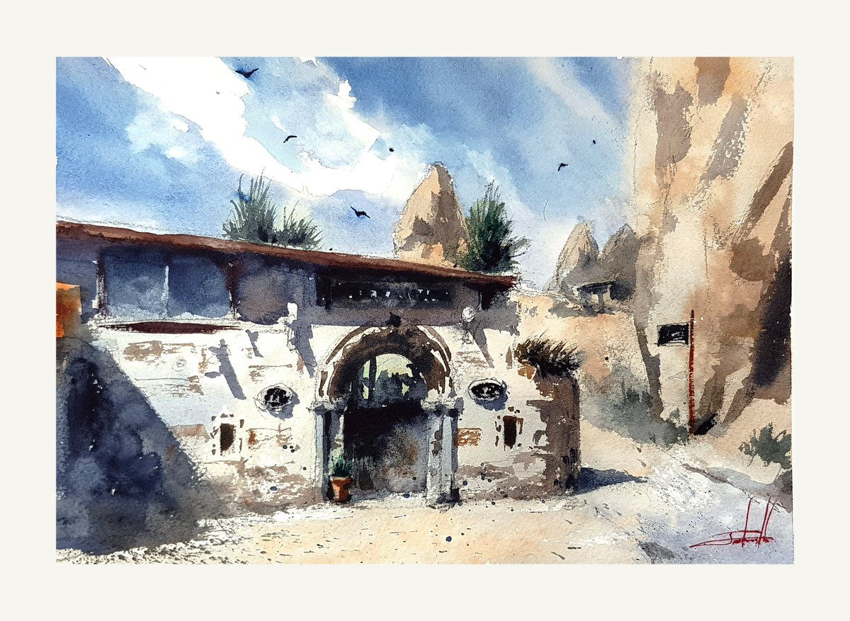 DrawingtalkJ's tweet photo. Cappadocia, Türkiye – Watercolor
Saunders Waterford 300gsm | Daniel Smith | Escoda
#Cappadocia #Türkiye #Watercolor #LooseWatercolor #TravelByPainting #DanielSmith #Escoda https://t.co/4tALUyJEkq