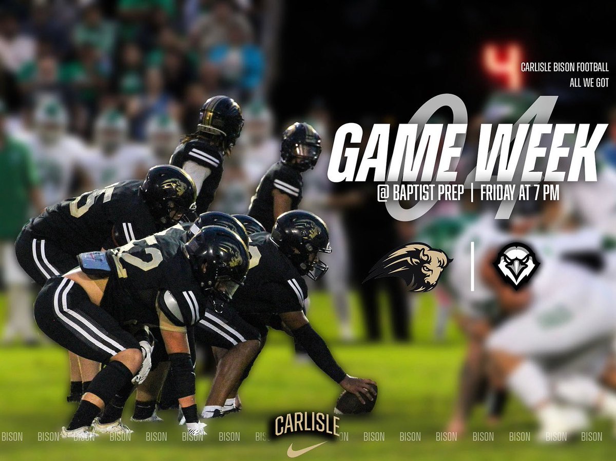 chsbisonfb's tweet image. GAME 4
🆚: Baptist Prep
📆: September 26th
📍: Eagle Creek Field
⏰: 7:00 pm
#CarlisleBison | #AllWeGot
