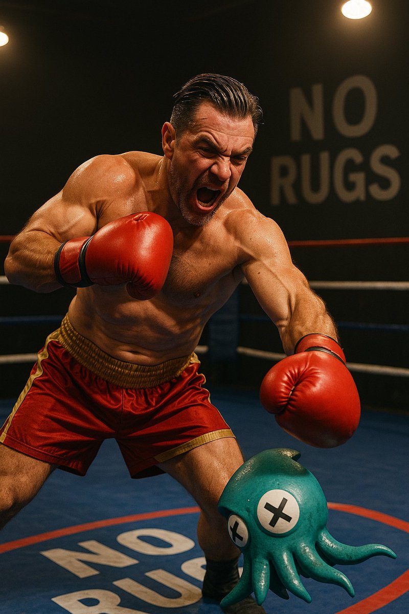 RichDaddy8877's tweet image. GM from the ring 🥊☕
Punching FUD straight to the canvas 💥
$RUGDADDY is the only knockout play today 🚀🌙

#NoRugPull #RugpullMuseum #MemeCoin #SOLANA #ETH #BTC #BSC