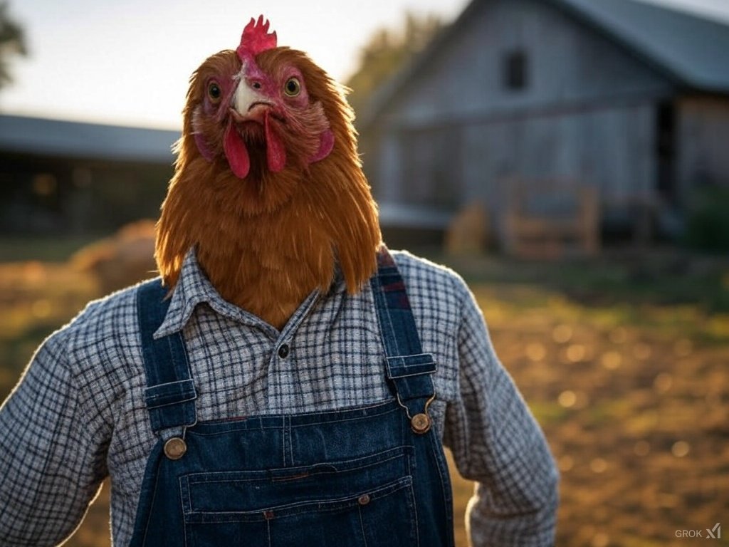 My brother thinks he's a chicken. We were going to put him in an insane asylum but we need the eggs.
