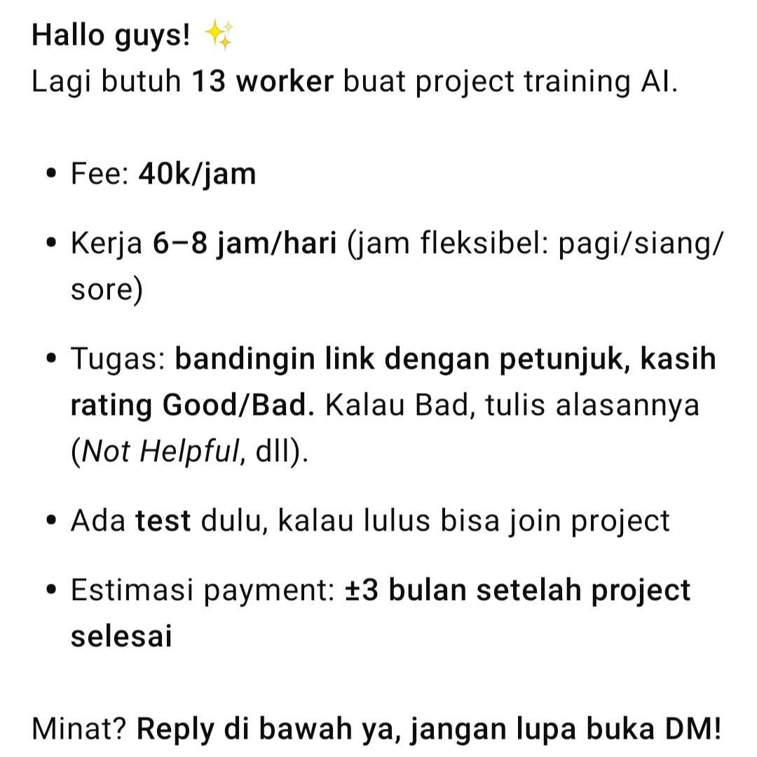 📌Freelance project cek pin post tweet media