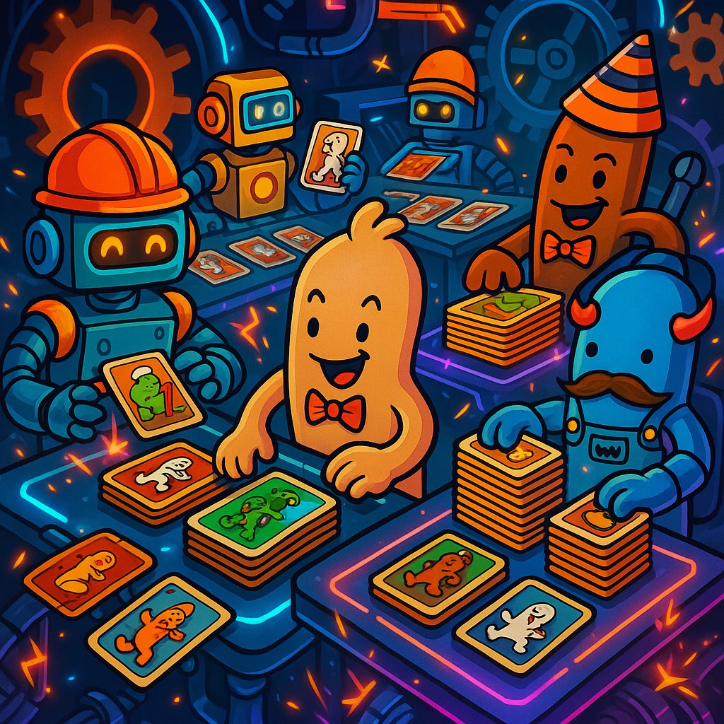 🔥 The heat is rising in the Weenieverse! Bots and characters are cranking out cards, stacking decks, and building the future of play. Every shuffle, every move, every strike—it’s not just a game, it’s Weenie domination. 🚀♠️♦️♥️♣️

#TheFutureIsSizzling #GameOnWeenies