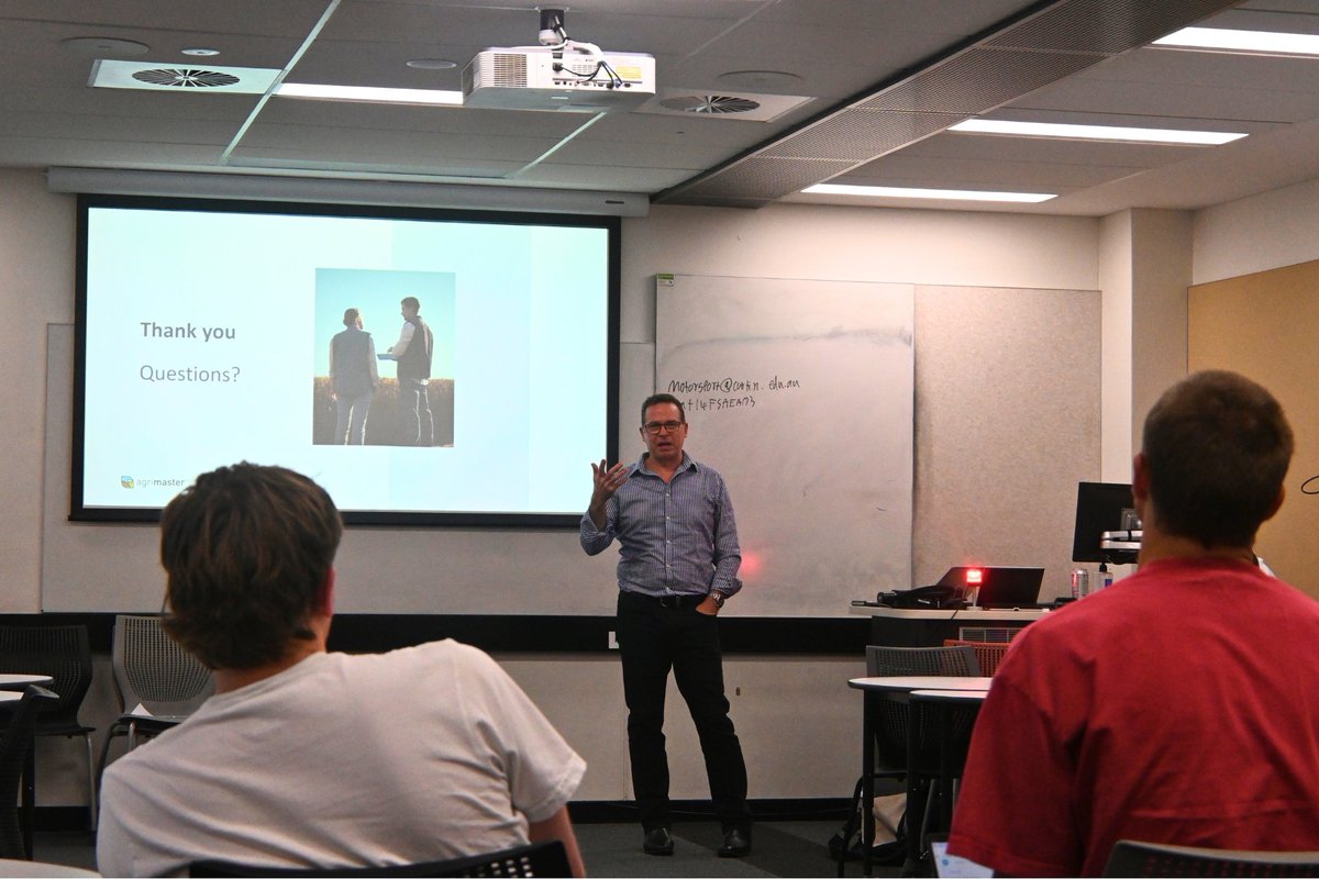 Agrimasters's tweet image. A big thank you to @CurtinUni for inviting our Joint-CEO, David Egerton-Warburton, to speak with 3rd-year Agribusiness students. 

It’s always a privilege to share insights and inspire the next generation of leaders shaping the future of agriculture.