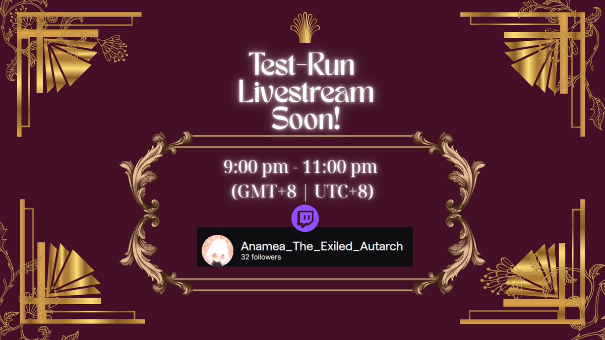 ExiledAutarch's tweet image. Test-run Livestream tonight!!

If you guys can come by to help me out for any tech-difficulties that may inevitably occur.. I would appreciate it so much!

#vtuber #Livestream #testrun #anamea_autarch #autarchLIVE #endmenow #fypシ