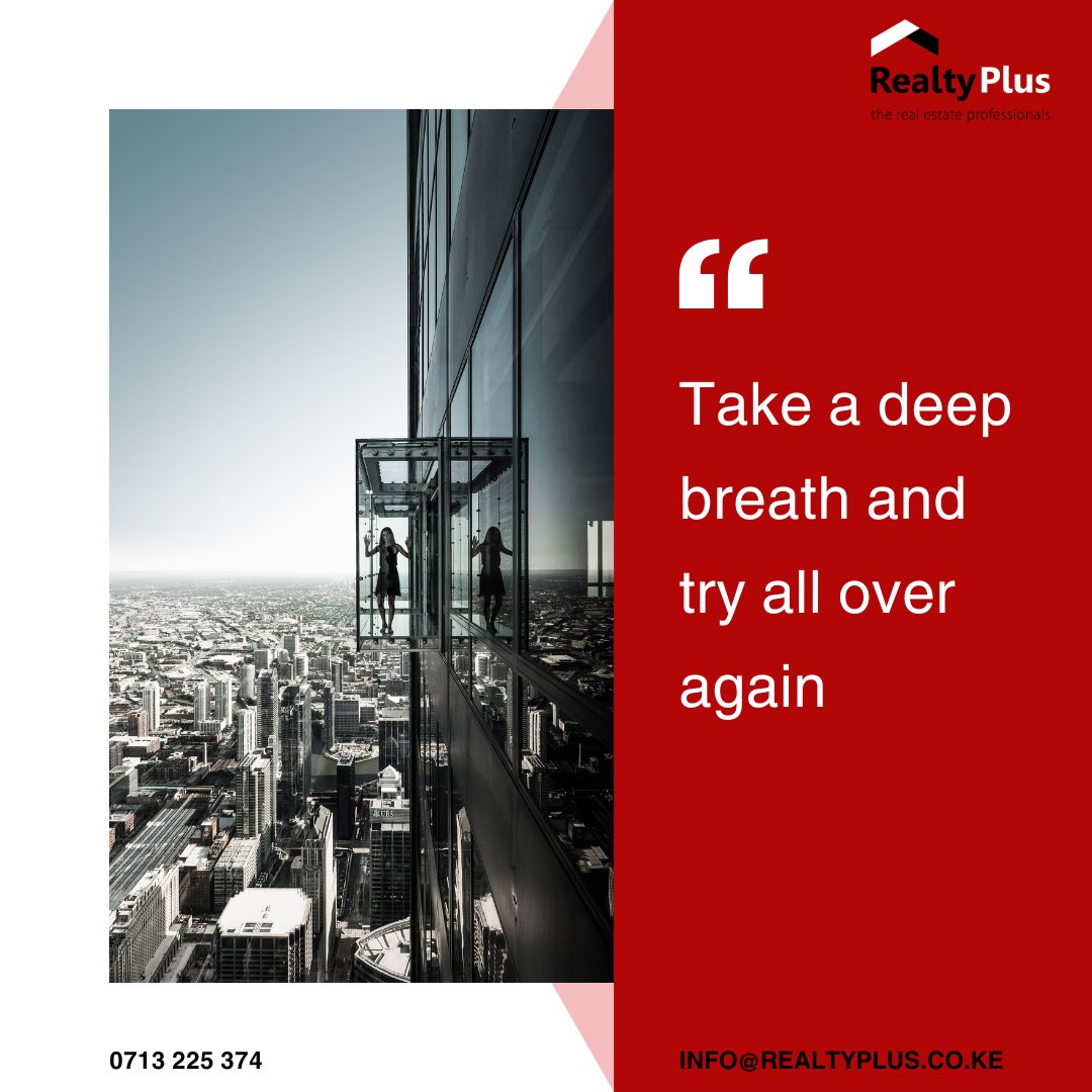 Not every plan goes smoothly, and that’s okay. This Monday, choose patience, persistence, and progress.

#MondayInspiration #RealtyPlusKenya #StayFocused #hallofshame