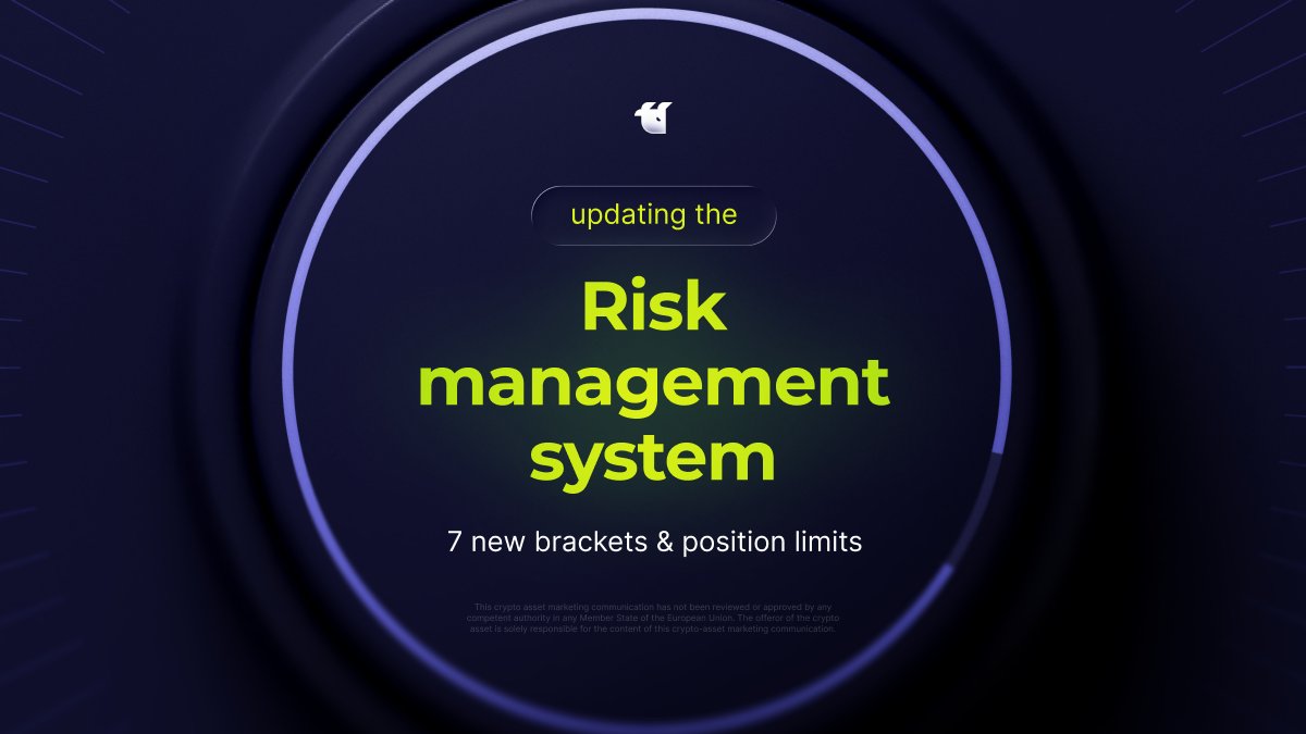 The updated risk management system for futures and margin trading is now  live on the exchange! 7 brackets instead of 3, plus position limits,  enhance capital protection, reduce liquidation risks & give