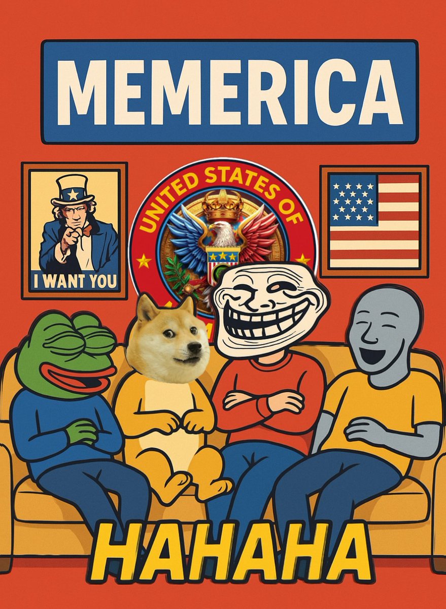NPC: Crypto’s done… total scam! 🚨

Pepe: I’m broke 😭

Trollface: I already bought $MEMERICA at the bottom. 😂

Doge: Much genius, very smart 🤨

Elon: Memerica to the moon! 🚀