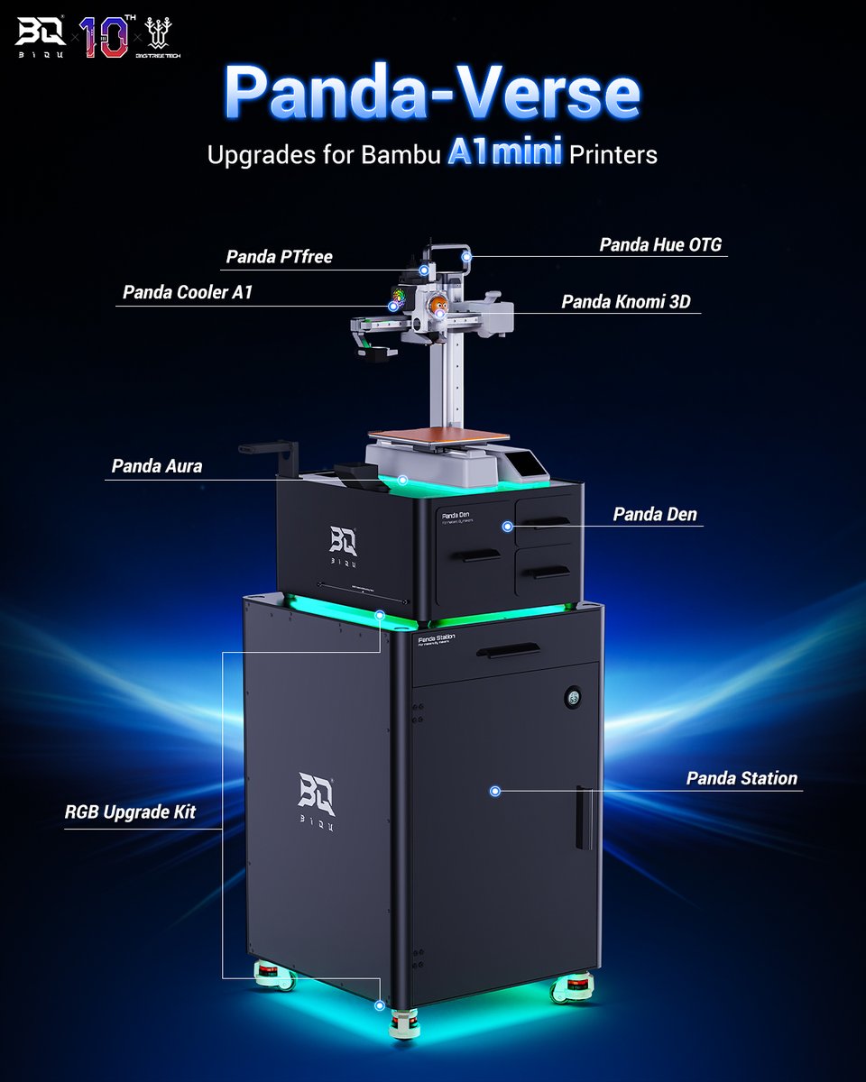 BigTreeTech's tweet image. 🛠𝐓𝐡𝐞 𝐔𝐥𝐭𝐢𝐦𝐚𝐭𝐞 𝐌𝐚𝐭𝐜𝐡 𝐟𝐨𝐫 𝐘𝐨𝐮𝐫 𝐁𝐚𝐦𝐛𝐮 𝐋𝐚𝐛 𝐀𝟏/𝐀𝟏 𝐌𝐢𝐧𝐢
𝐏𝐚𝐧𝐝𝐚-𝐕𝐞𝐫𝐬𝐞: 𝐎𝐫𝐠𝐚𝐧𝐢𝐳𝐞, 𝐈𝐥𝐥𝐮𝐦𝐢𝐧𝐚𝐭𝐞, 𝐚𝐧𝐝 𝐄𝐥𝐞𝐯𝐚𝐭𝐞 𝐘𝐨𝐮𝐫 𝟑𝐃 𝐏𝐫𝐢𝐧𝐭𝐢𝐧𝐠 𝐒𝐭𝐮𝐝𝐢𝐨.
Tired of the tedious 3D printing routine? Meet the BIQU…