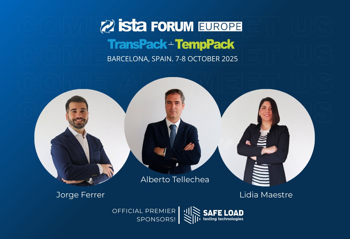SafeloadTesting's tweet image. We’re proud to be Premier Sponsor at #ISTAForumEurope2025!
Visit Safe Load Testing’s to meet Jorge Ferrer, Lidia Maestre & Alberto Tellechea and discover our latest in transport simulation & packaging testing.
#Packaging #LoadStability #SafeLoadTT