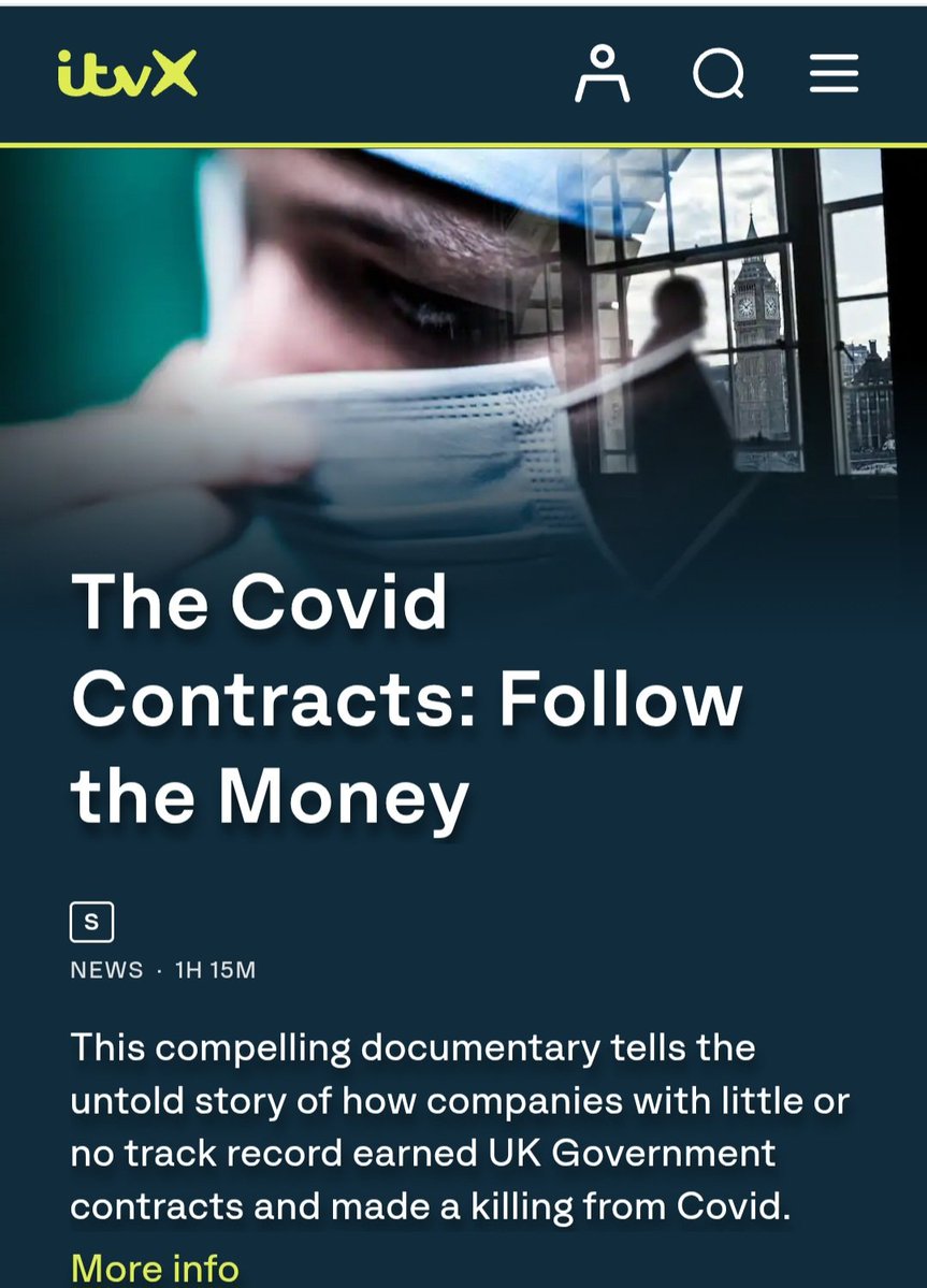I am very surprised by the lack of interest in the program, which aired last night on ITV 
Covid Contracts 

Money has been lost by the Tories on an industrial scale 

Where is the outrage?
