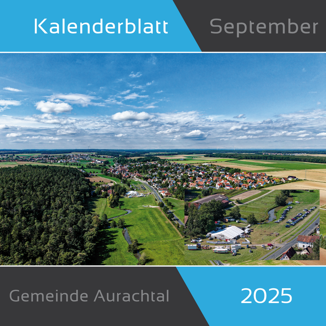 📷 Kalenderblatt der Gemeinde Aurachtal 'September 2025' -  Falkendorfer Kerwa  am 21.09.2025 #herzogenaurach #erhft #erlangenhöchstadt #gemeindeaurachtal #landkreiserh #nn_lokales #fraenkischertag #aurachtal #falkendorf #kerwa