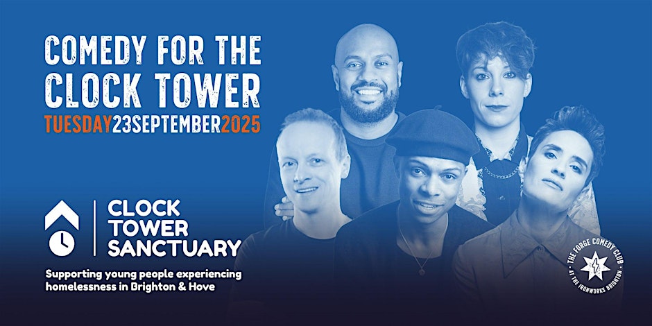 Tuesday;
We're supporting young people experiencing homelessness in #Brighton &amp; #Hove

⭐️ #SuziRuffell
⭐️ #JenBrister
⭐️ #StephenGrant
⭐️ #DineshNathan
⭐️ #FabGoualin

On a mission to help these young people move from crisis to stability. Please come &amp; support us!
<a href="/thectsbrighton/">The Clock Tower Sanctuary</a>