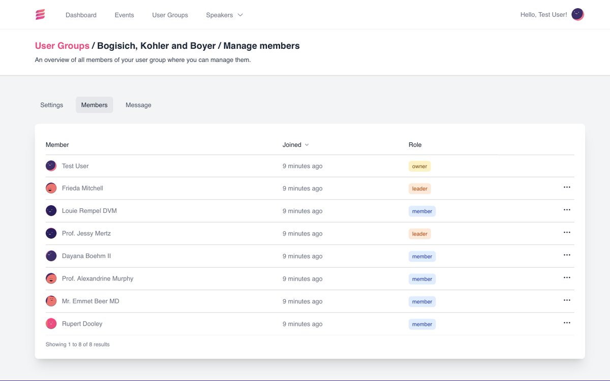 eventyio's tweet image. 👥 You can now add multiple user group leaders to manage your user group, administrate users and change the user group owner through a new members dashboard. Just one of the many more things to come in the upcoming months ✨

eventy.io