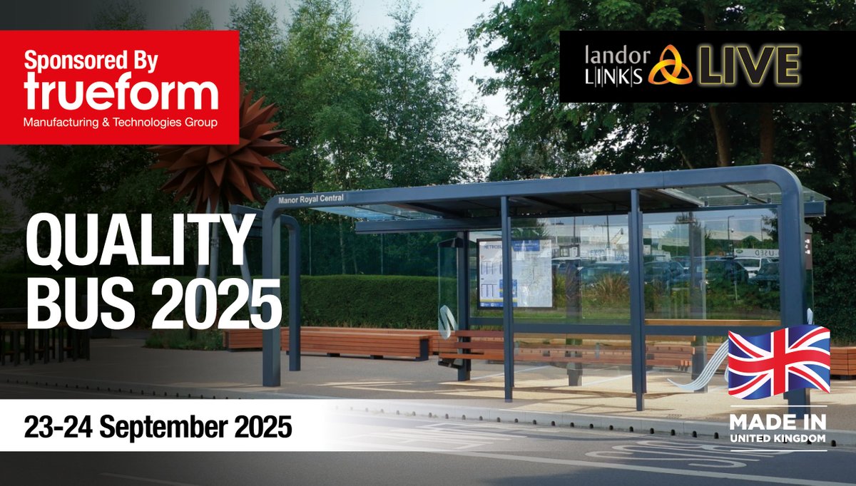 TrueformGroup's tweet image. Just 1 day to go until @landor_links  #QualityBus2025 in Portsmouth!
As headline sponsors, we’ll be sharing ideas on future-ready bus infrastructure &amp;amp; hosting tomorrow’s Drinks Reception at Spinnaker Tower.
See you there qualitybus.uk
#BusInfrastructure #PublicTransport