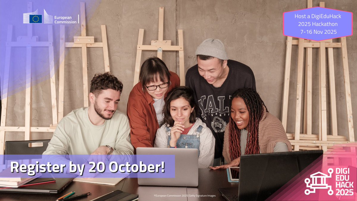 DigiEduHack's tweet image. 📢⏳ Less than a month left to register your hackathon!

 Schools, universities, companies &amp;amp; NGOs – be part of #DigiEduHack 2025 and spark innovation in digital education.

🗓️ Hackathons: 7–16 Nov
📌 Register by 20 Oct → digieduhack.com/participate/ho…

 #FutureOfLearning #Hackathon