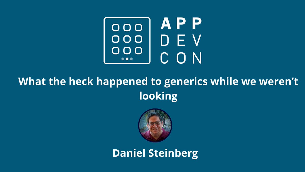Appdevcon's tweet image. 🎤 Daniel Steinberg spoke at Appdevcon! 

The talk &apos;What the heck happened to generics while we weren’t looking&apos; is now live!💪 🚀 

🎥 Watch it here: appdevcon.nl/session/what-t…  

#adc25 #swift #appdevcon