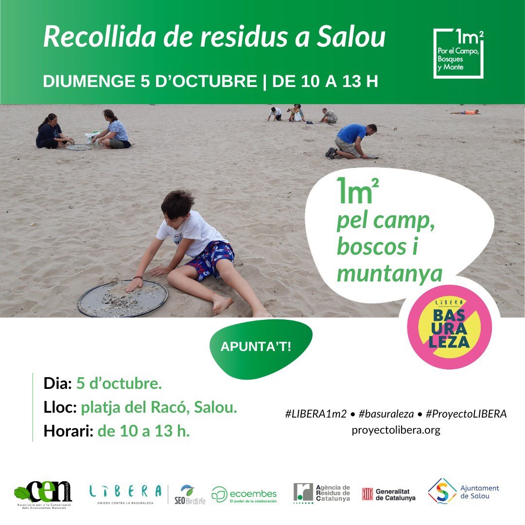 assocCEN's tweet image. 💪🏾💚 Ja et pots apuntar aquí: assoc-cen.org/recollidasalou…
#LIBERA1m2 #basuraleza #ProyectoLIBERA