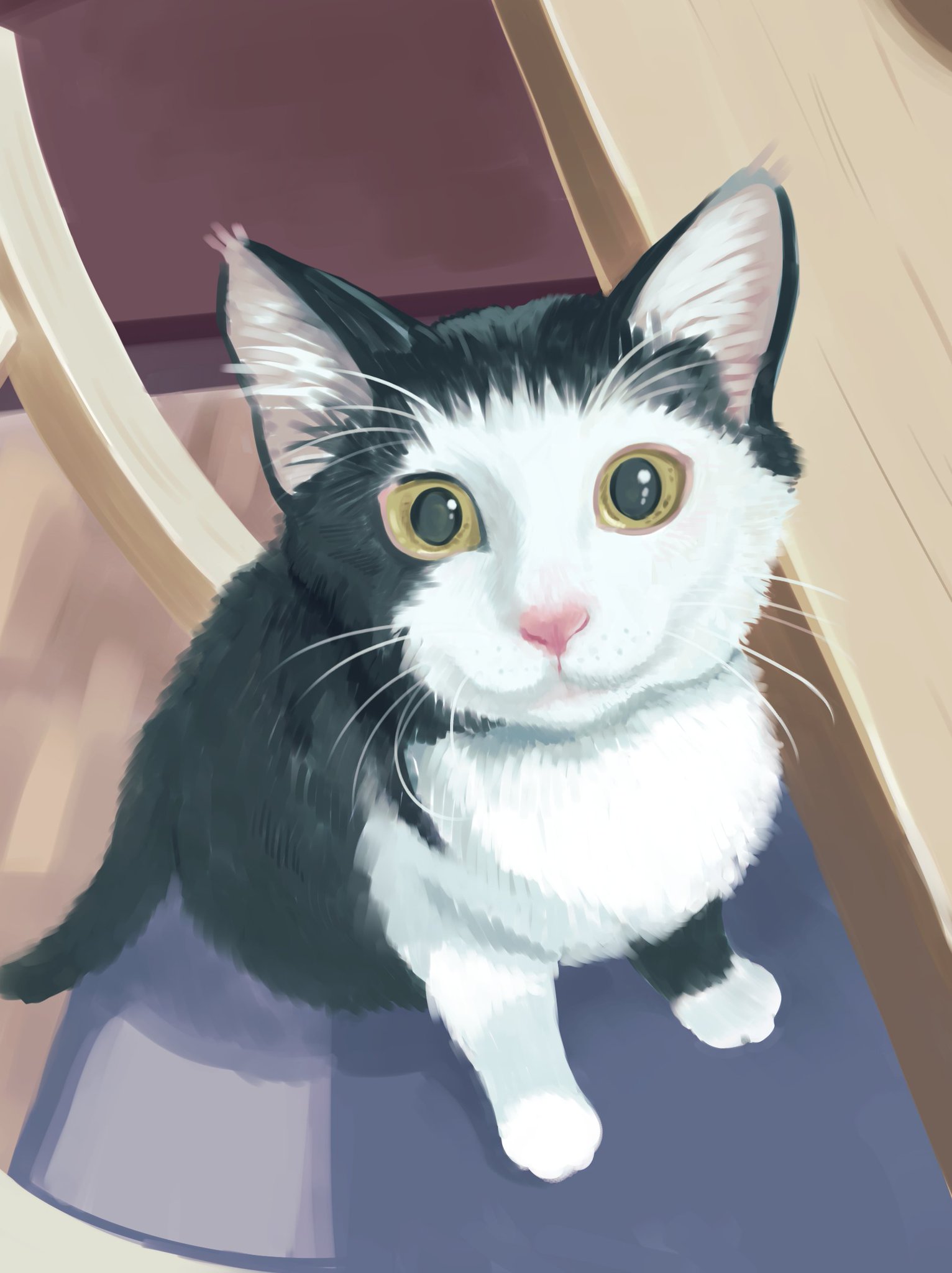 イラスト原画　満足げな猫顔が魅力　 「まったり」 イラスト原画 満足げな猫顔が魅力 「まったり」 sub-buzz-1558