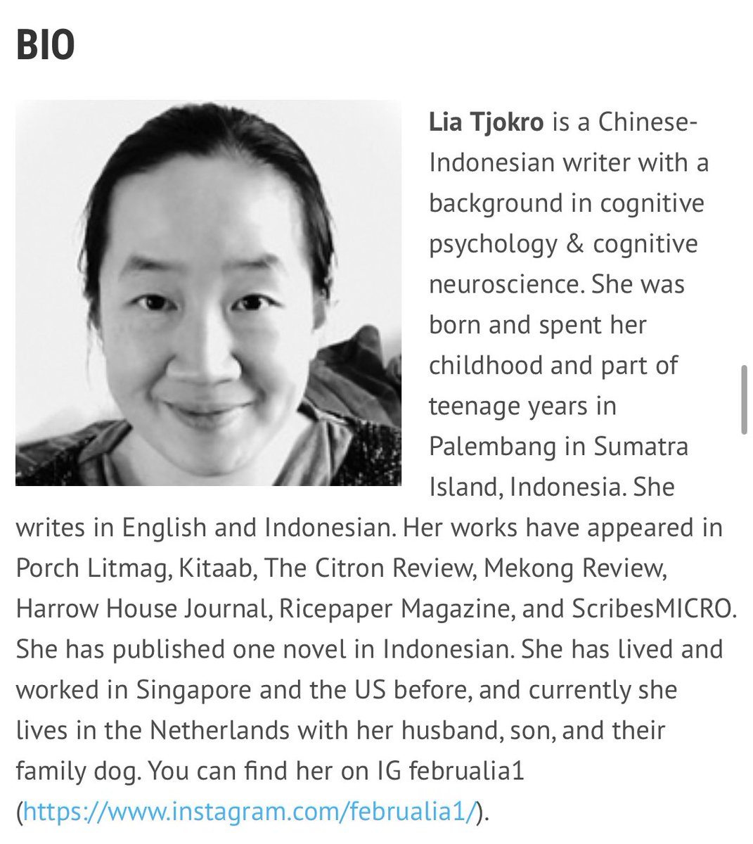 My 8th work in a literary journal! 🔥

Please have a read at:

writingdisorder.com/lia-tjokro-fic…

Thank you 😊. 

#liawrites #WritingCommunity