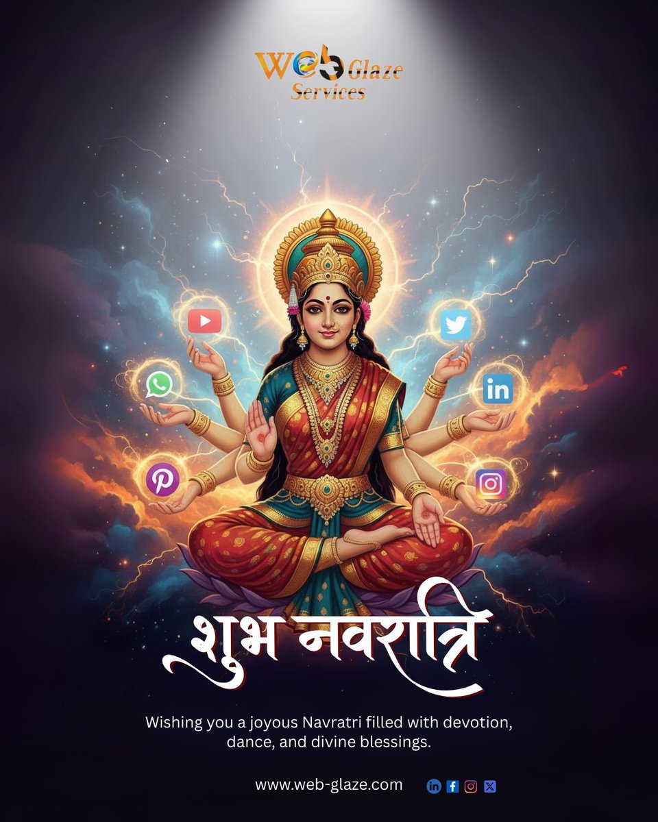 webglaze's tweet photo. 🌸✨ May Maa Durga bless the Web Glaze family with happiness, prosperity, and strength. Wishing everyone a vibrant and blissful Navratri filled with devotion, joy, and divine energy! 🙏💫

🌐 https://t.co/GTXejebixI

#webglazeservices #happynavratri #festivalofcolors https://t.co/LVjTizlmMe