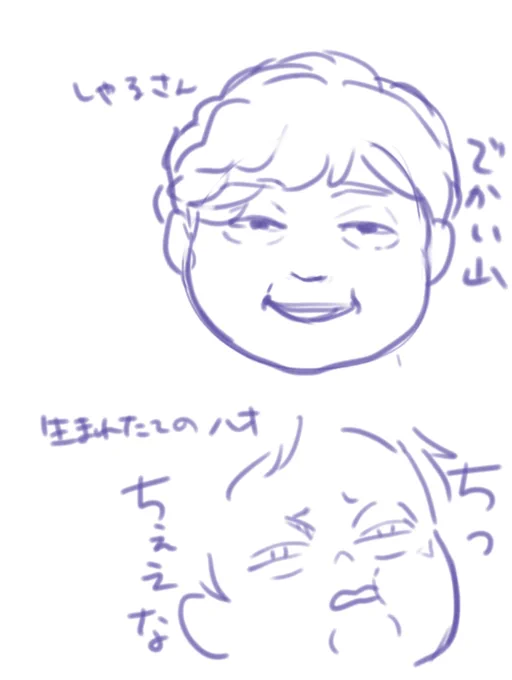 しゃるさんを見るたびになんか生まれたてのハオ思い出すなと思ってたんだけど描いてみると概ね同じな気がしてきた 