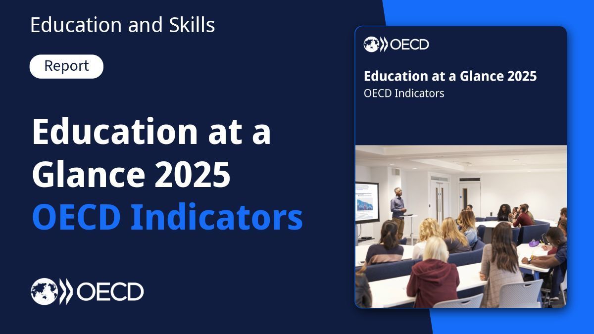 📊 The new #OECDEAG 2025 report is out

Tertiary education is on the rise: from 27% in 2000 to much higher today.
Grads earn more, work more steadily &amp; enjoy better health.
But inequality remains: 70% w/ tertiary-educated parents vs. just 26% otherwise. 

oecd.org/en/publication…