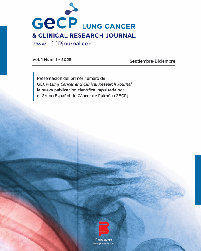 ⭕ ¡Ya está aquí el GECP Lung Cancer&amp; Clinical Research Journal!
🙌La nueva revista científica del <a href="/gecp_org/">Grupo Español de Cáncer de Pulmón</a> nace para impulsar la investigación clínica y traslacional en 🫁 y neoplasias torácicas.
👩‍⚕️🧑‍⚕️ Dirigida a oncólogos, investigadores y profesionales de la salud
<a href="/bmassutis/">Bartomeu Massuti</a> ,