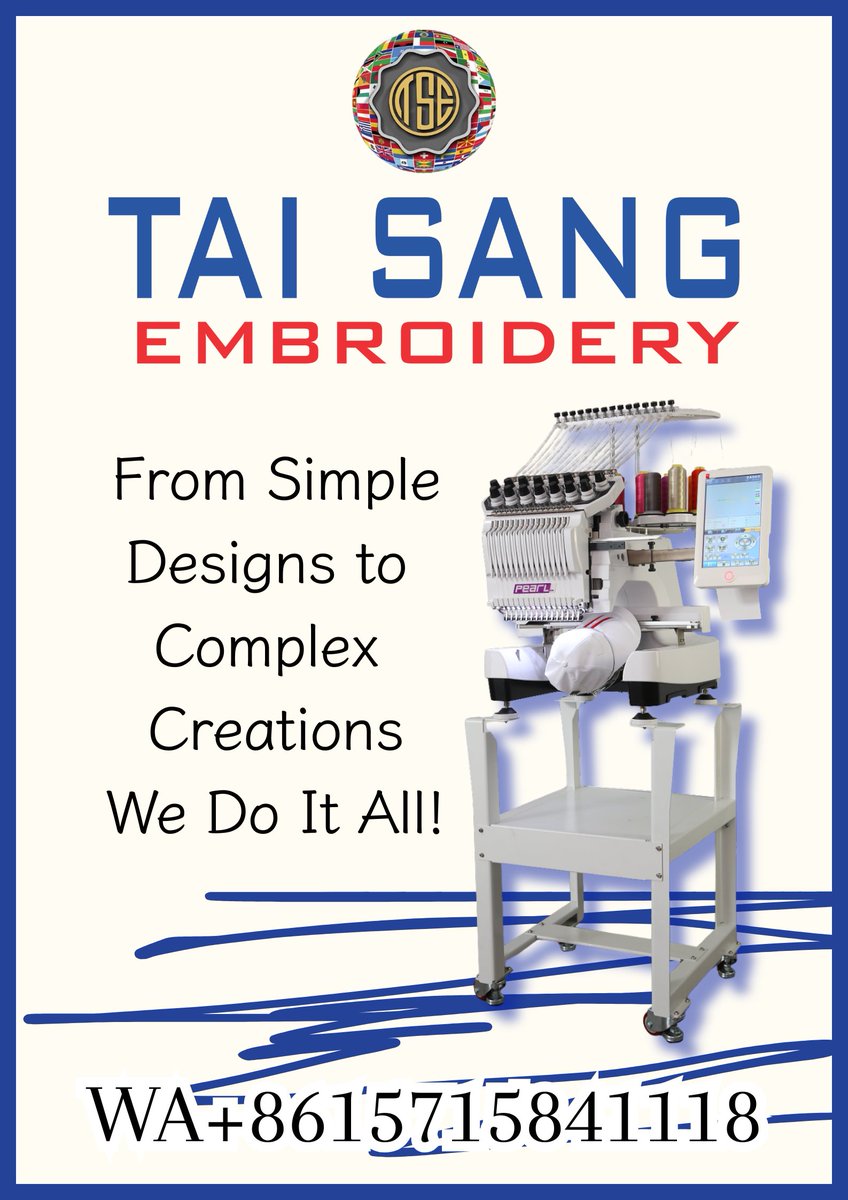 TaisangMKT's tweet image. 🎨 From Simple Designs to Complex Creations — We Do It All! 🧵✨
No matter the idea, we bring it to life with precision, passion, and creativity.
Let every stitch tell your story! 💫
wa.me/8615715841118
#EmbroideryArt #CreativeDesigns #WeDoItAll #InnovationInStitches