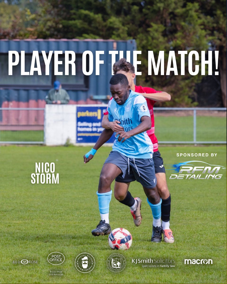 𝐒𝐚𝐭𝐮𝐫𝐝𝐚𝐲'𝐬 𝐏𝐥𝐚𝐲𝐞𝐫 𝐨𝐟 𝐭𝐡𝐞 𝐌𝐚𝐭𝐜𝐡 𝐰𝐚𝐬 𝐍𝐢𝐜𝐨 𝐒𝐭𝐨𝐫𝐦! 🍾

Nico came on at half-time and was brilliant after a week of illness.

#WeAreUnited🩵